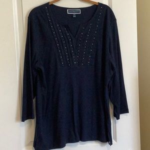Navy blue top